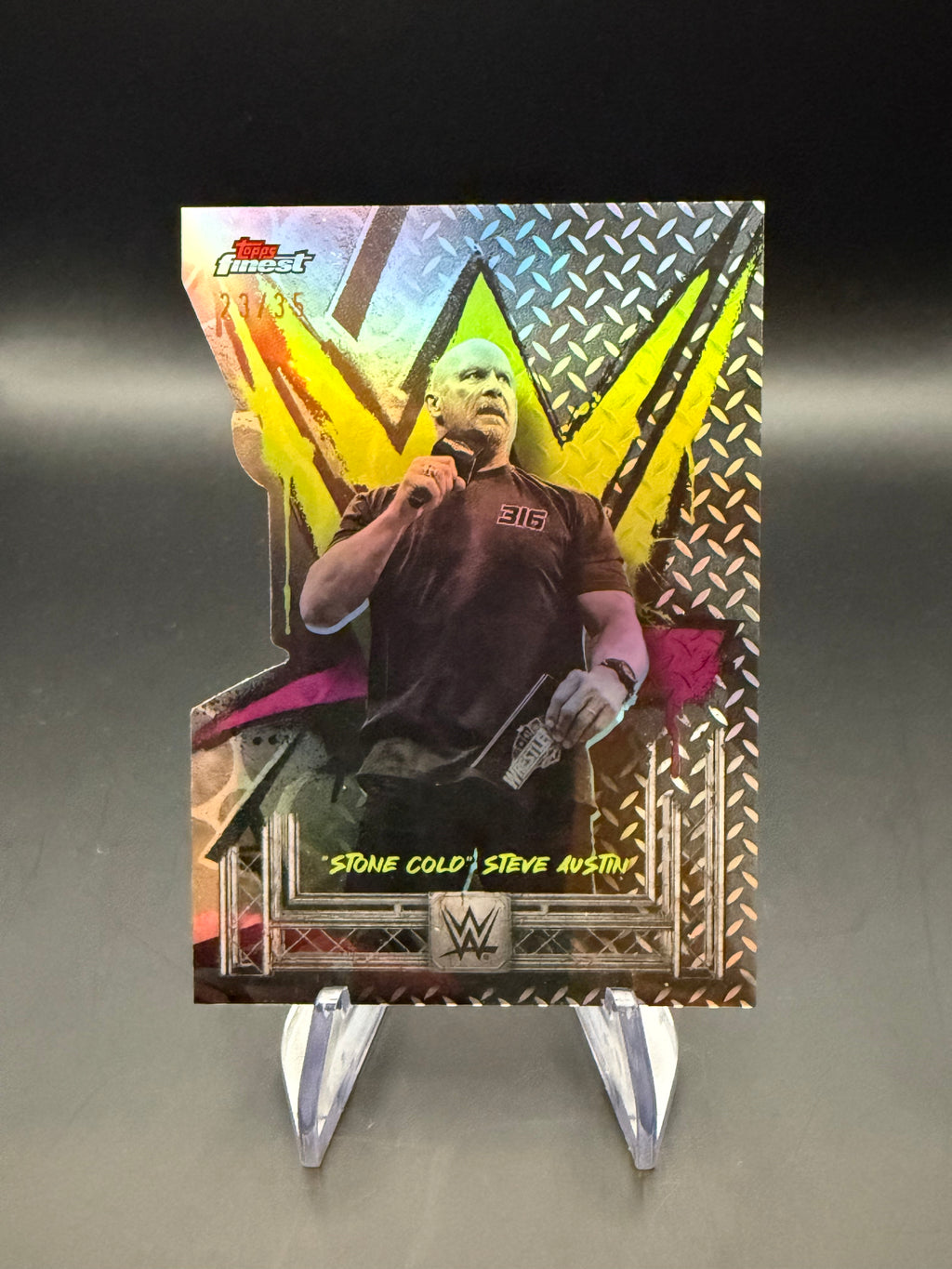 "Stone Cold" Steve Austin 2025 WWE Topps Finest Die-Cut Refractor /35