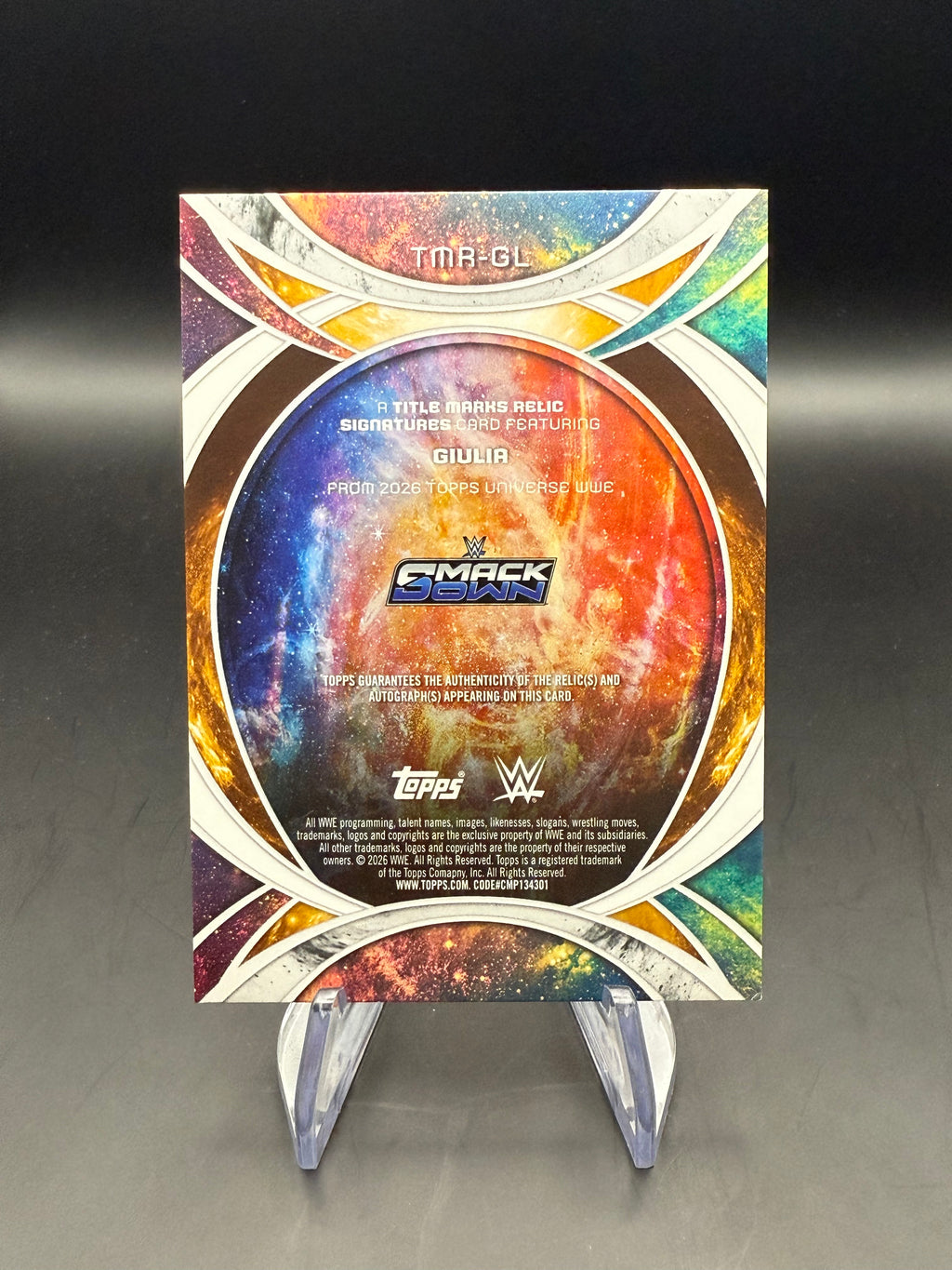 Giulia 2026 WWE Topps Universe Title Marks Relic Signatures Autograph