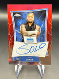Solo Sikoa 2025 WWE Topps Chrome Red Refractor Blue Brand Autograph /5