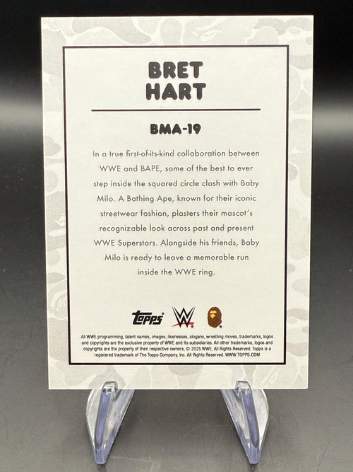 Bret Hart 2025 Topps WWE x BAPE Baby Milo