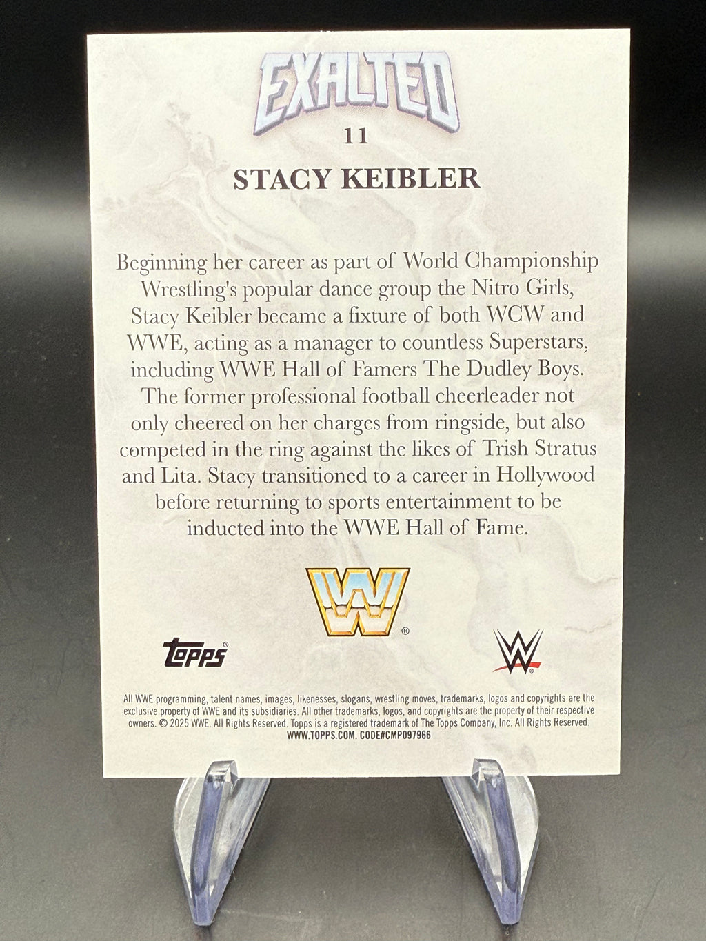 Stacy Keibler 2025 WWE Topps Exalted Base Card