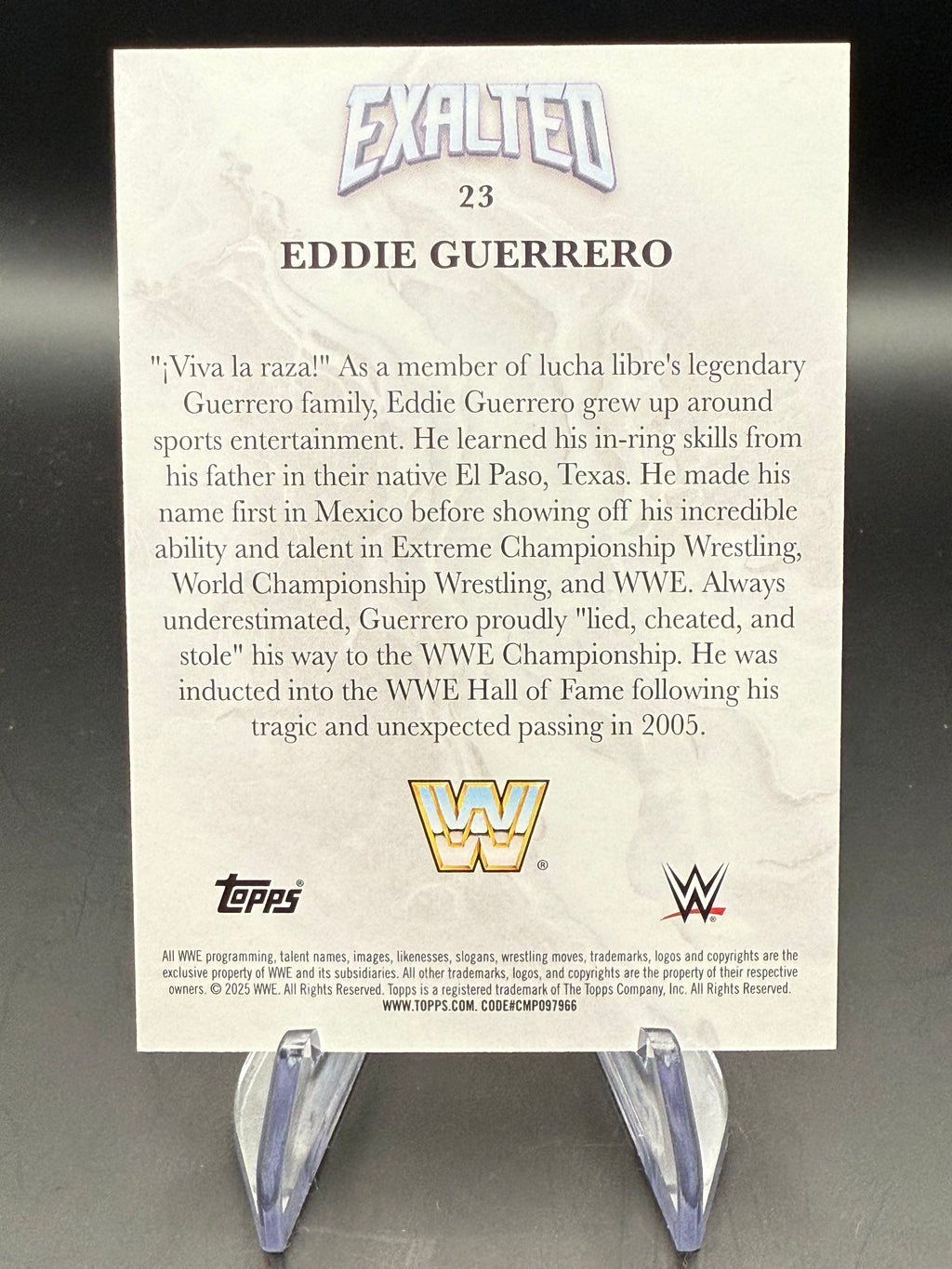 Eddie Guerrero 2025 WWE Topps Exalted Base Card