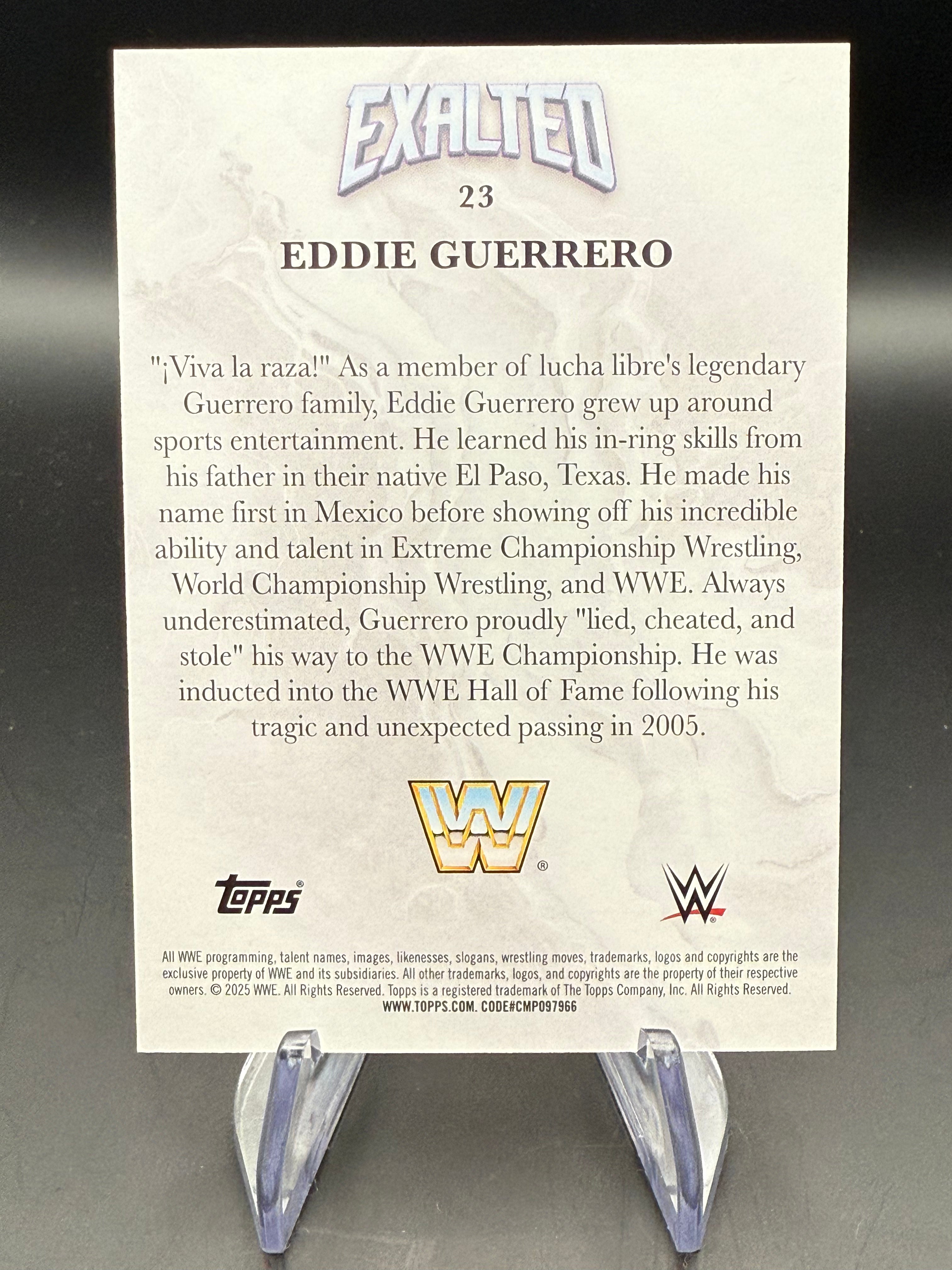 Eddie Guerrero 2025 WWE Topps Exalted Base Card