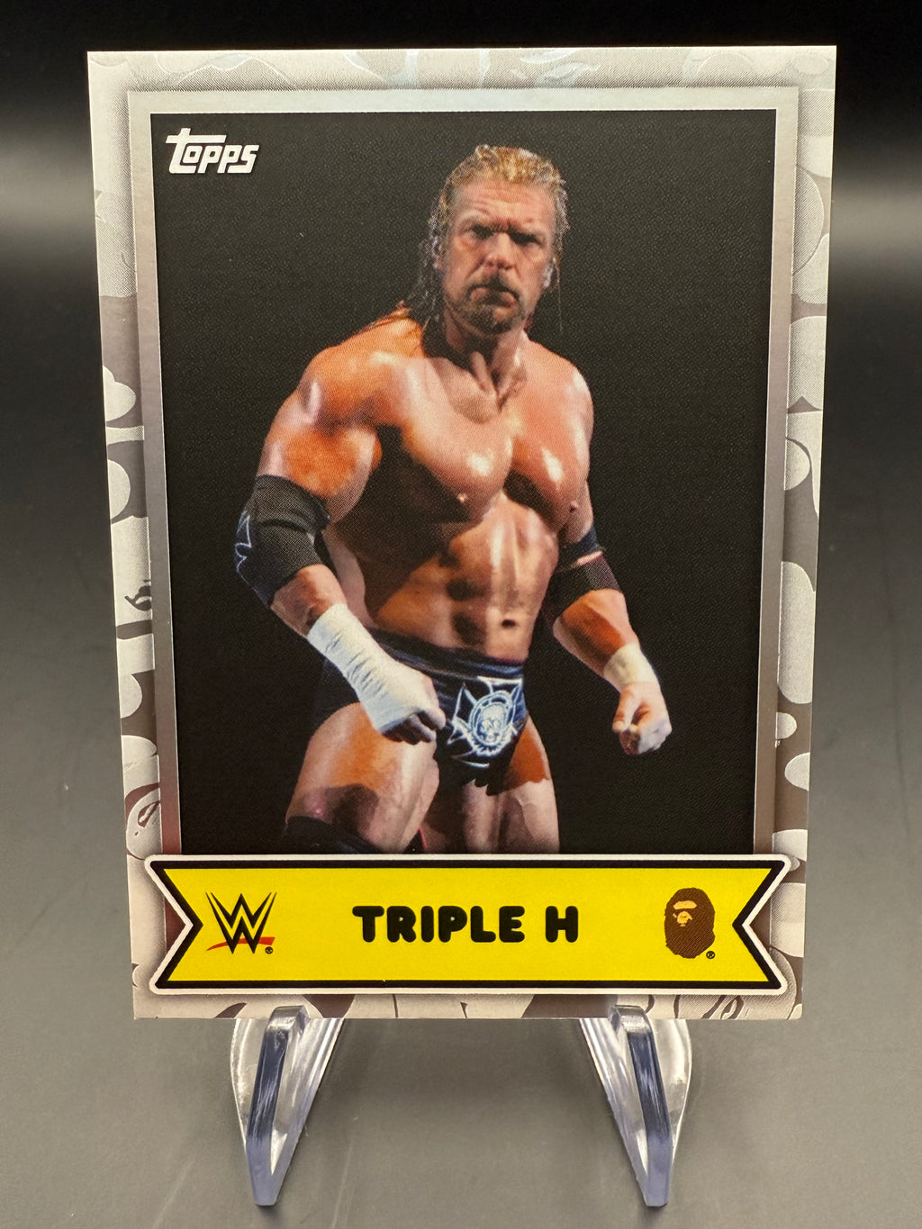 Triple H 2025 Topps WWE x BAPE White Camo