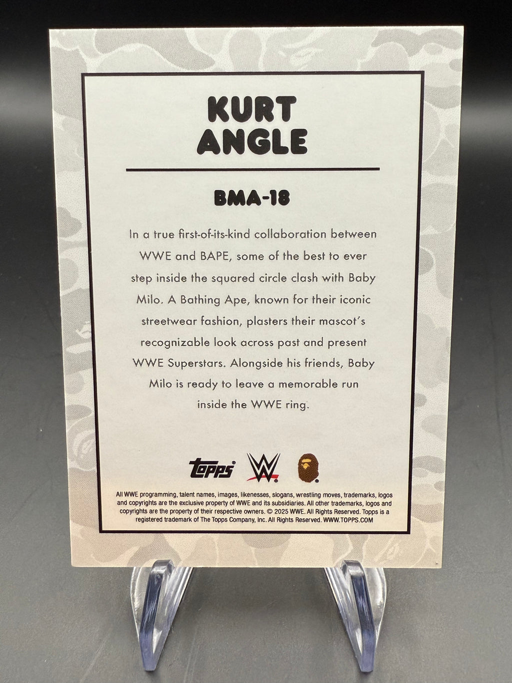 Kurt Angle 2025 Topps WWE x BAPE Baby Milo