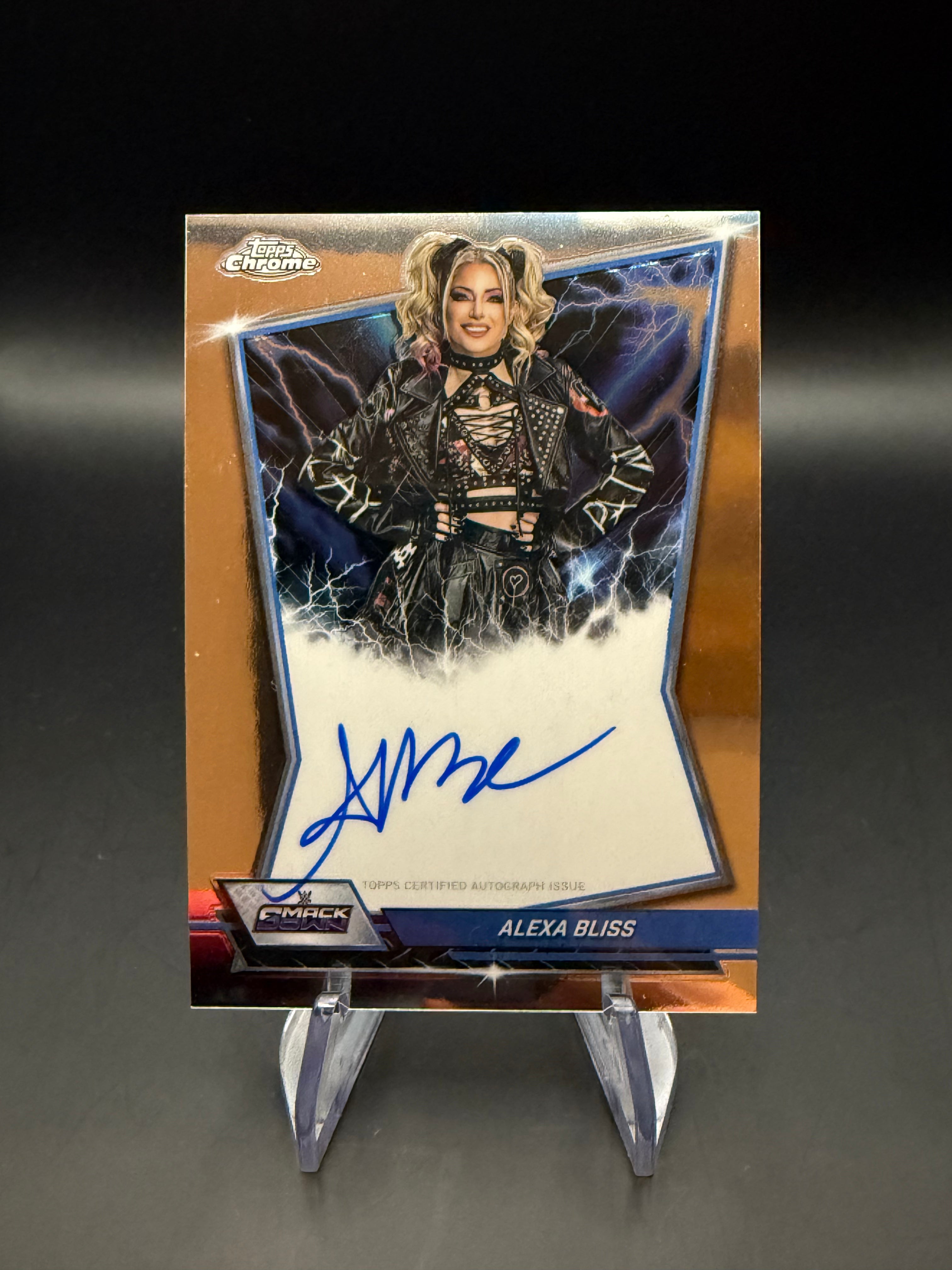 Alexa Bliss 2026 WWE Topps Chrome Blue Brand Autograph
