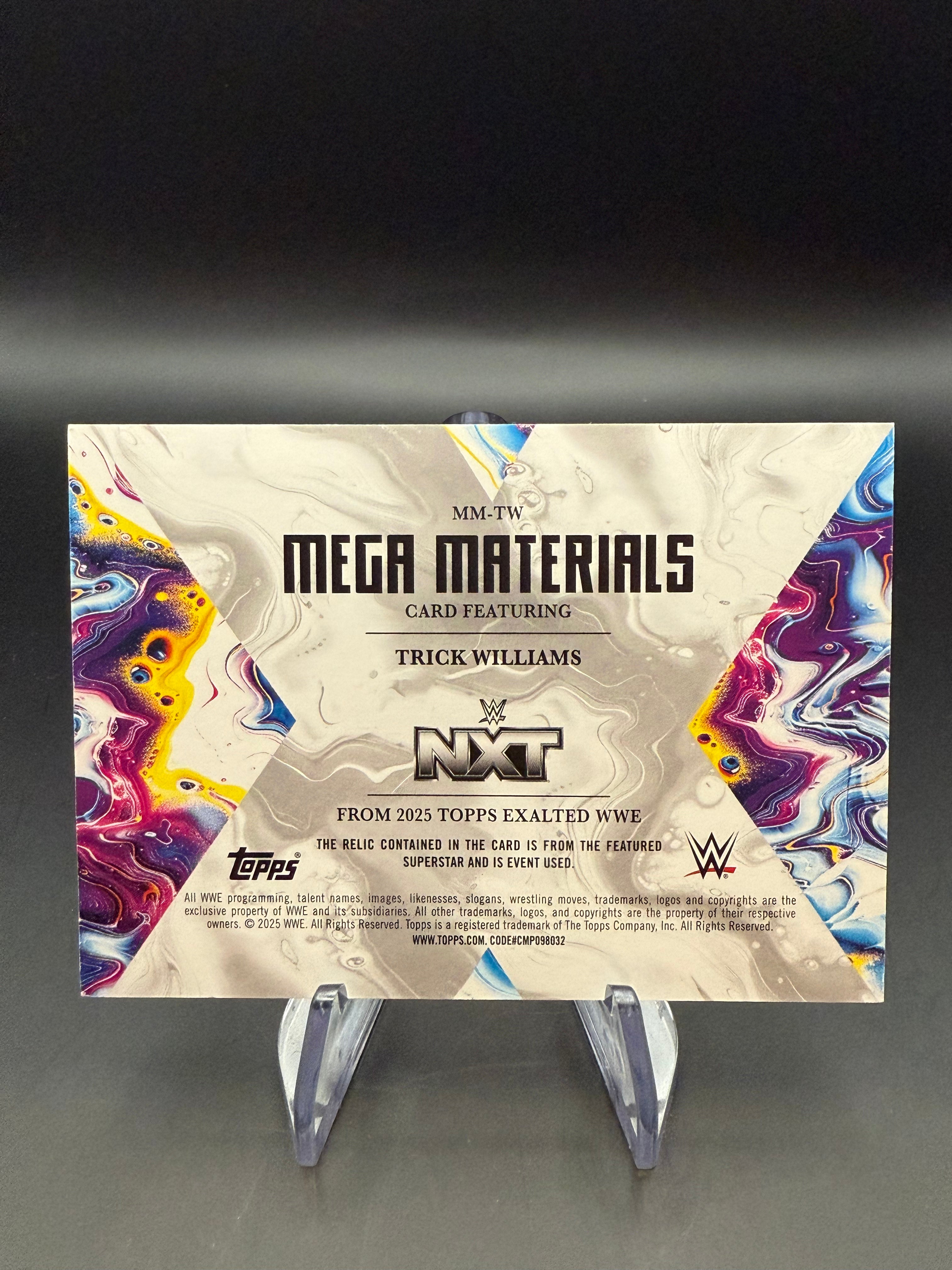 Trick Williams 2025 WWE Topps Exalted Mega Materials Relic