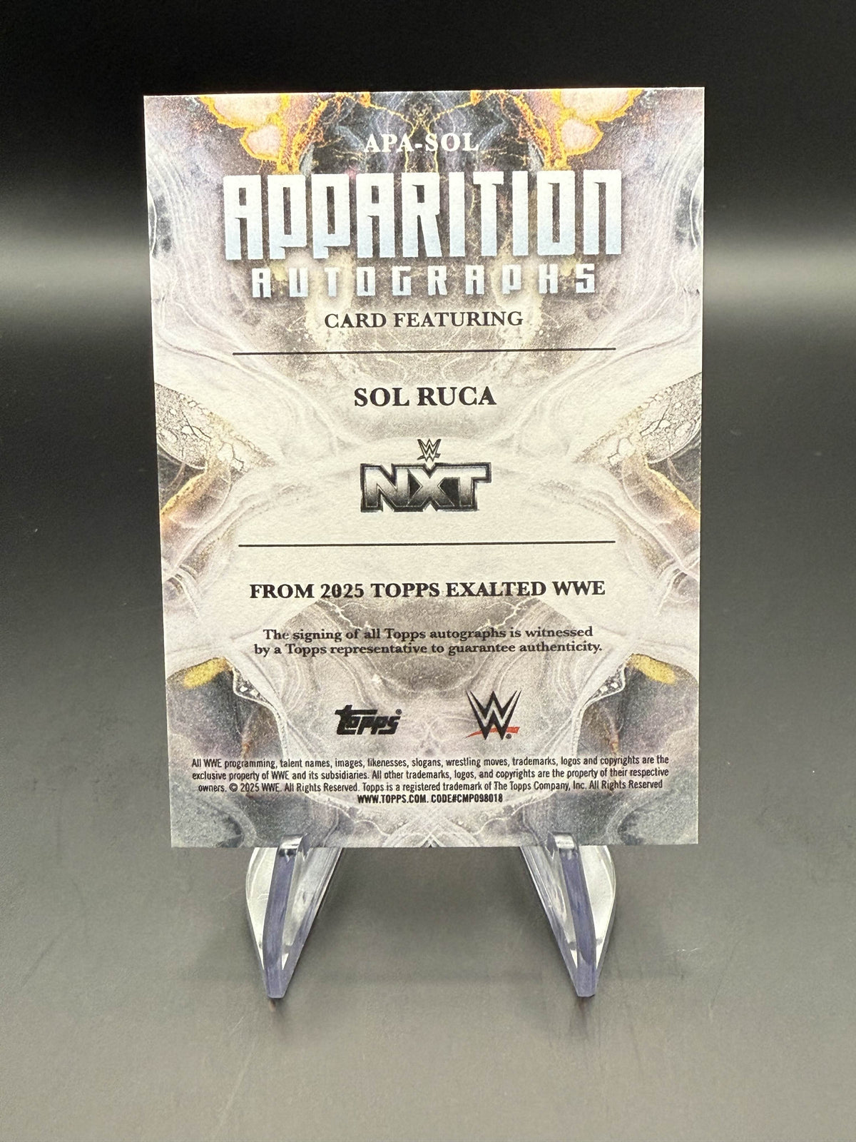 Sol Ruca 2025 WWE Topps Exalted Apparition Autograph
