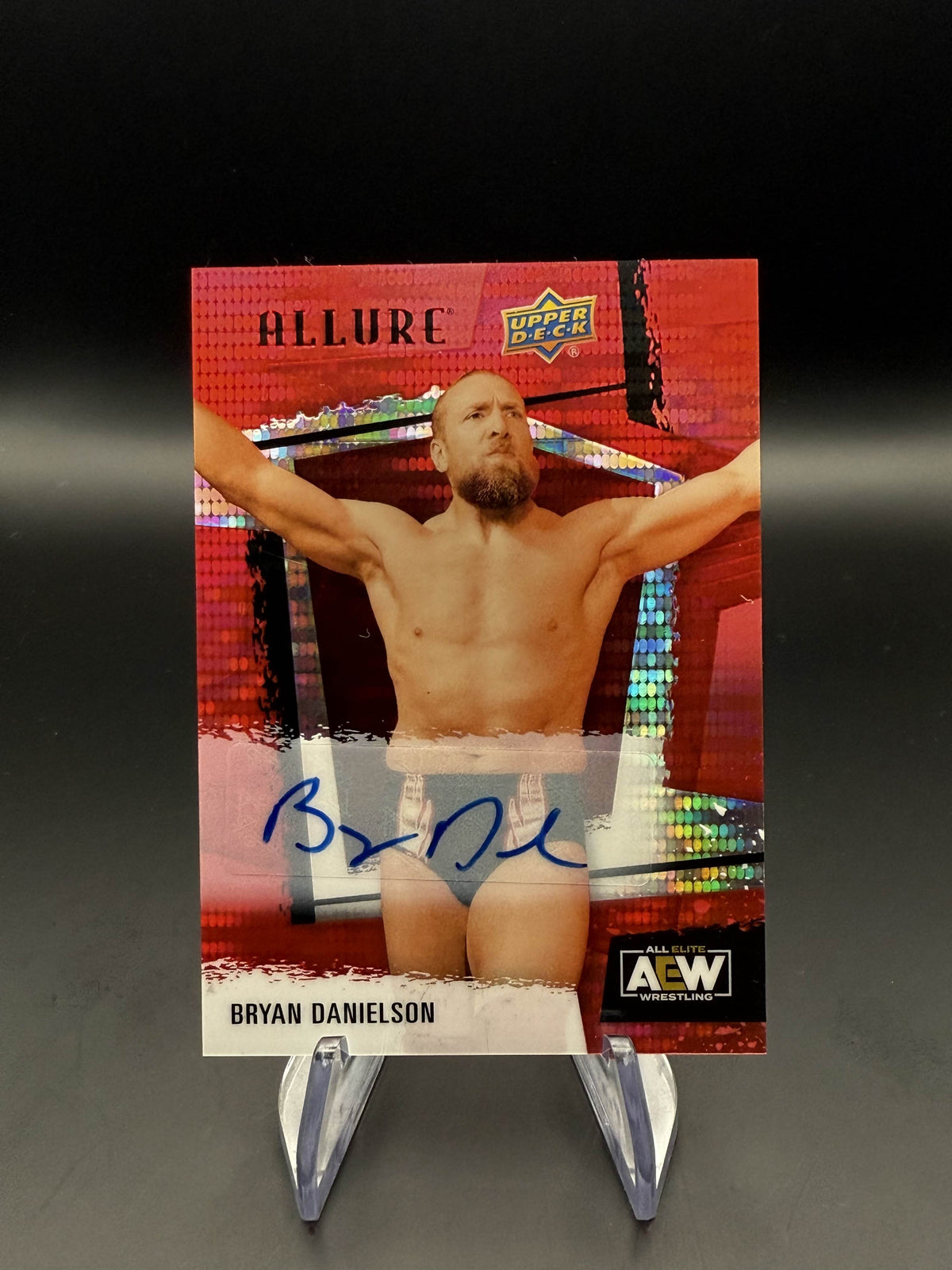 Bryan Danielson "Daniel Bryan" 2022 AEW Upper Deck Allure Red Rainbow Autograph