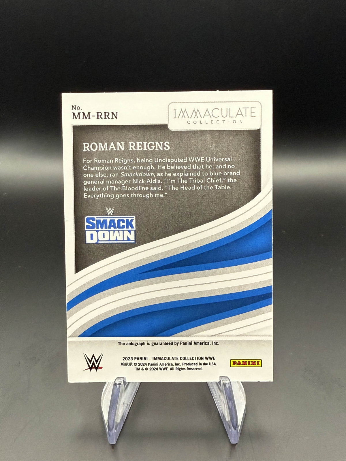Roman Reigns 2023 Panini Immaculate Modern Marks Autograph /35