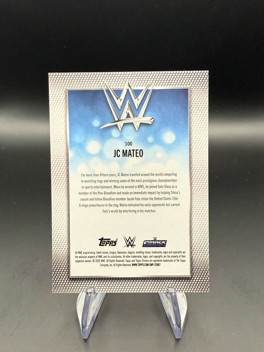JC Mateo 2026 WWE Topps Chrome Purple Geometric /10