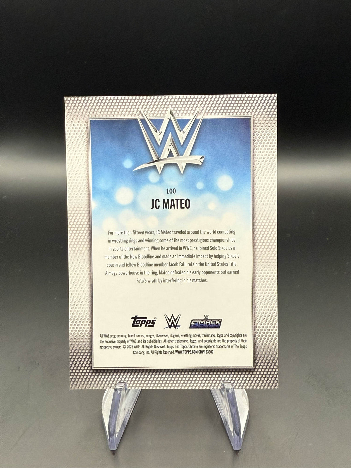 JC Mateo 2026 WWE Topps Chrome Purple Geometric /10