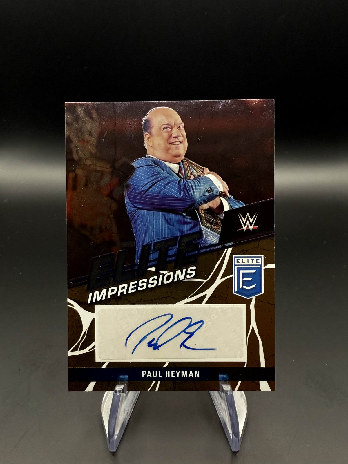 Paul Heyman 2023 Panini Donruss Elite Impressions Gold Autograph /10