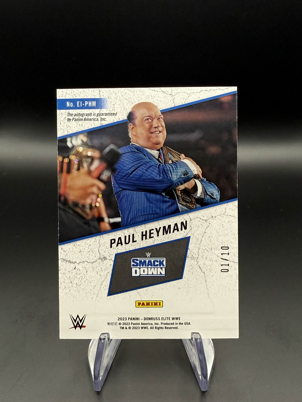 Paul Heyman 2023 Panini Donruss Elite Impressions Gold Autograph /10