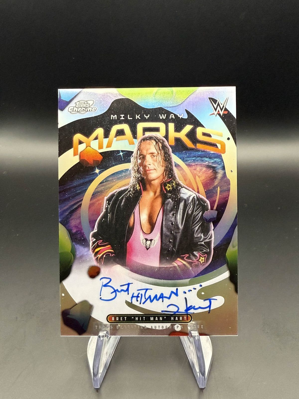 Bret Hart 2026 WWE Topps Cosmic Chrome Milky Way Marks Autograph