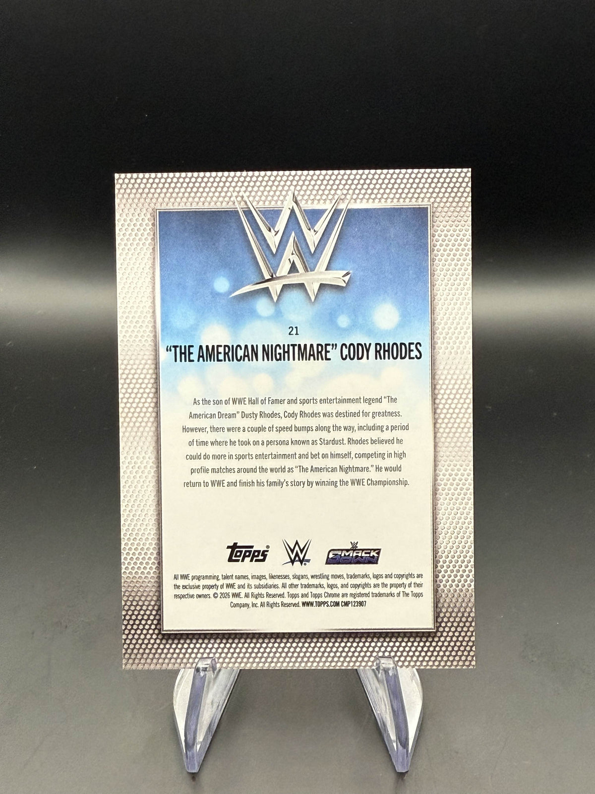Cody Rhodes 2026 WWE Topps Chrome Gold Raywave Refractor /50