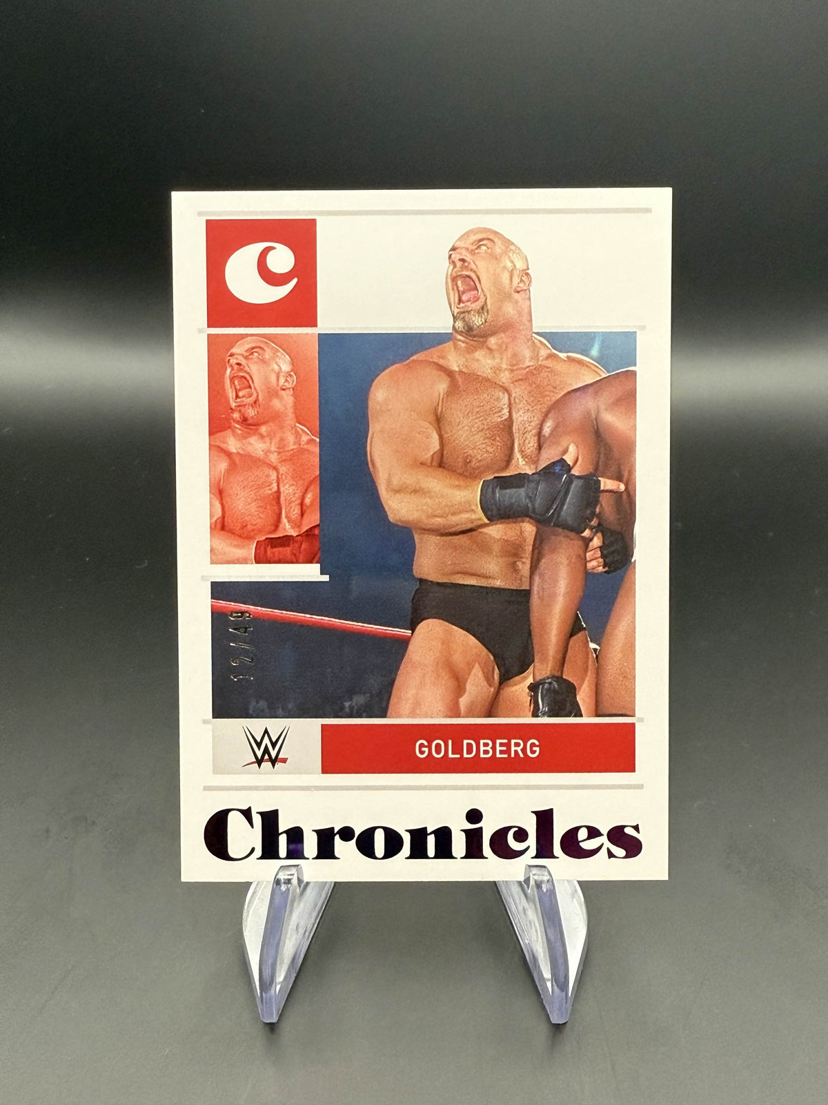 Goldberg 2022 WWE Panini Chronicles Purple /49