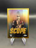 The Rock 2026 WWE Topps Chrome Gold Refractor Scope /50