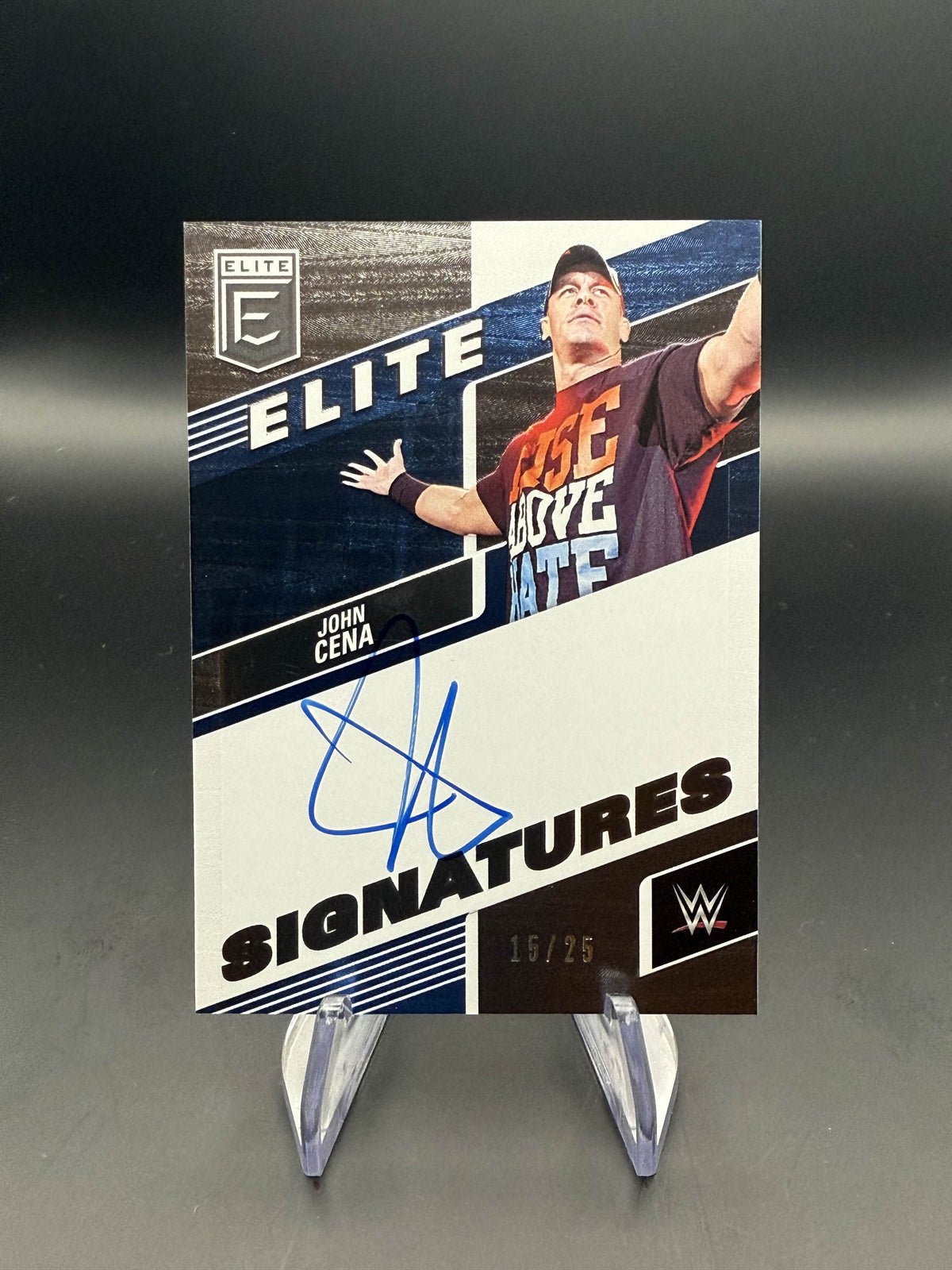 John Cena 2023 WWE Panini Donruss Elite Signature Blue Autograph /25