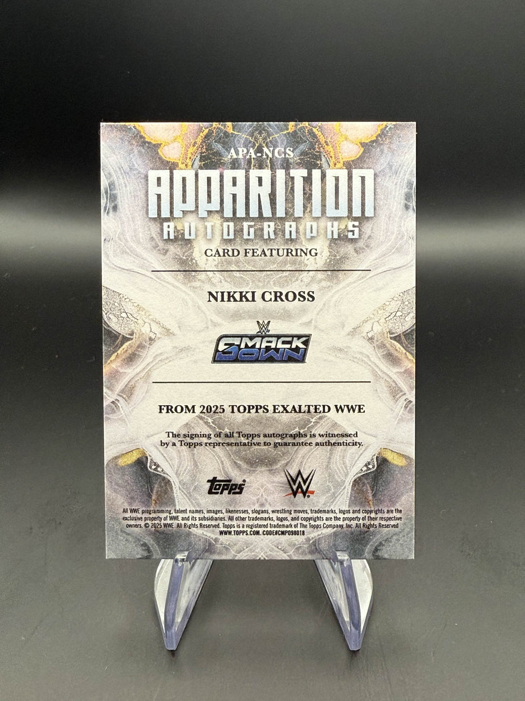 Nikki Cross 2025 WWE Topps Exalted Aqua Apparition Autographs /99