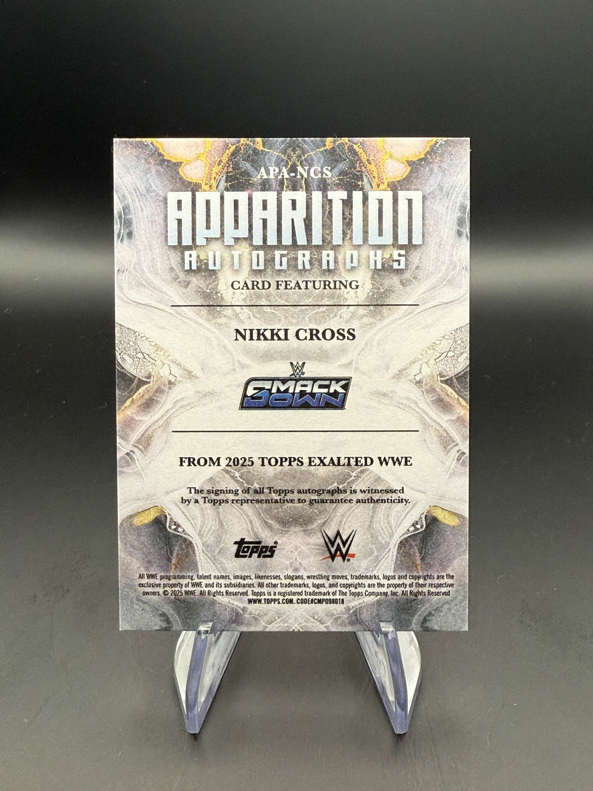 Nikki Cross 2025 WWE Topps Exalted Aqua Apparition Autographs /99