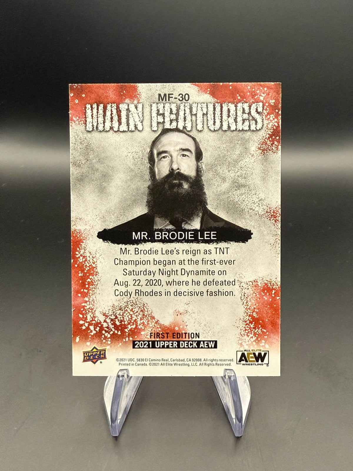 Mr. Brodie Lee "Luke Harper" 2021 AEW Upper Deck First Edition Main Features /50