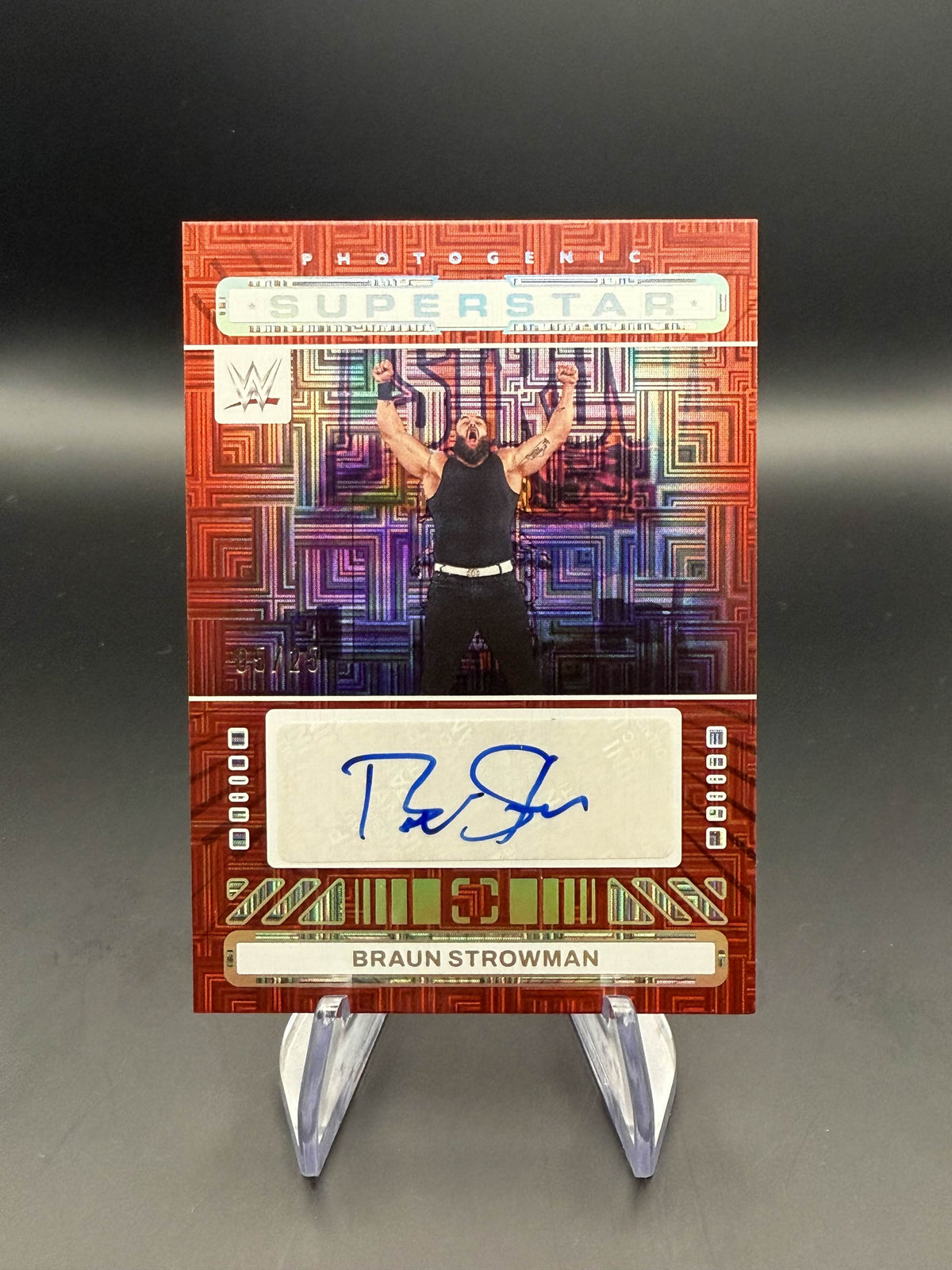 Braun Strowman 2024 WWE Panini PhotoGenic Superstar Signature Maze /25