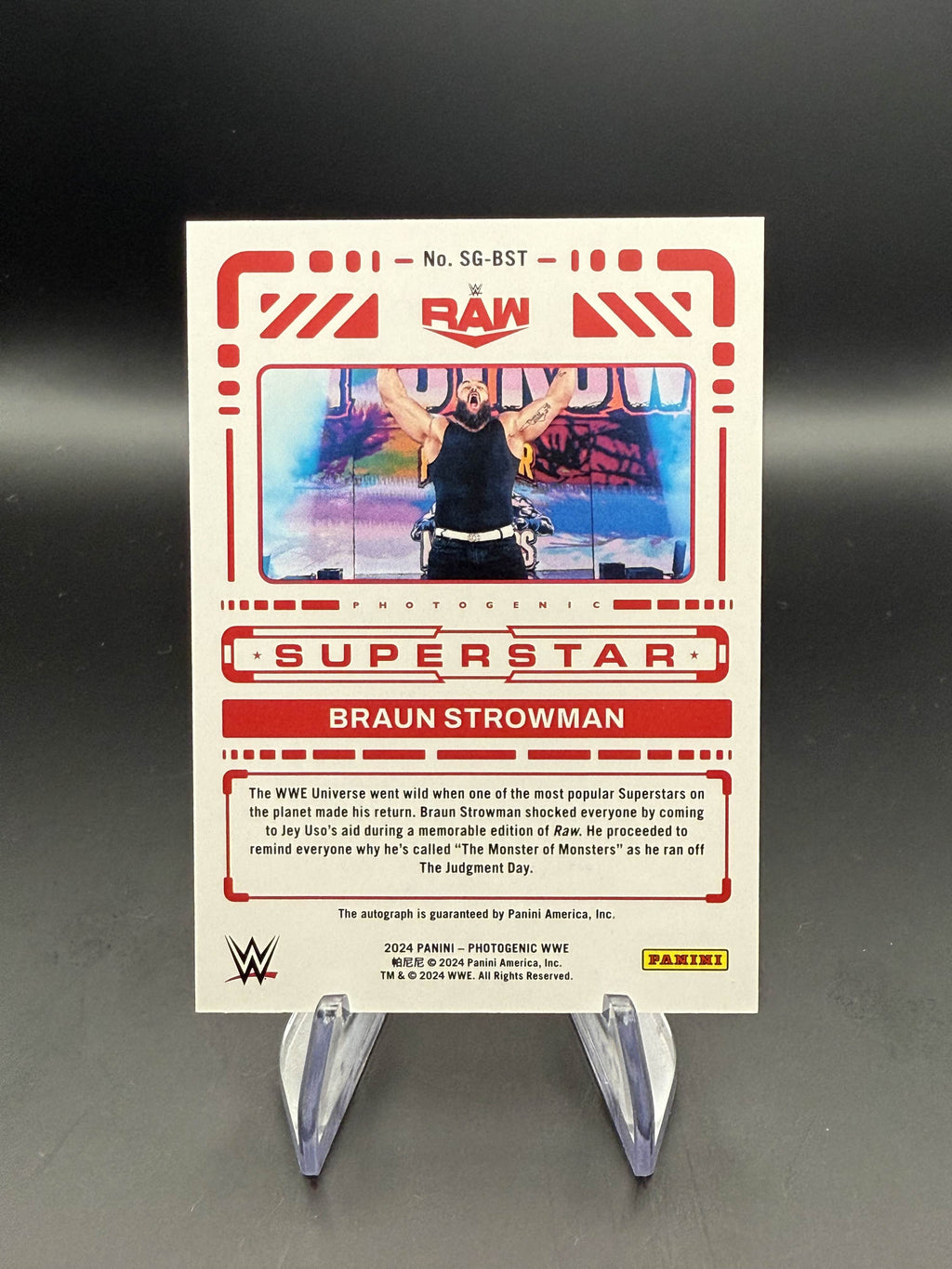 Braun Strowman 2024 WWE Panini PhotoGenic Superstar Signature Maze /25