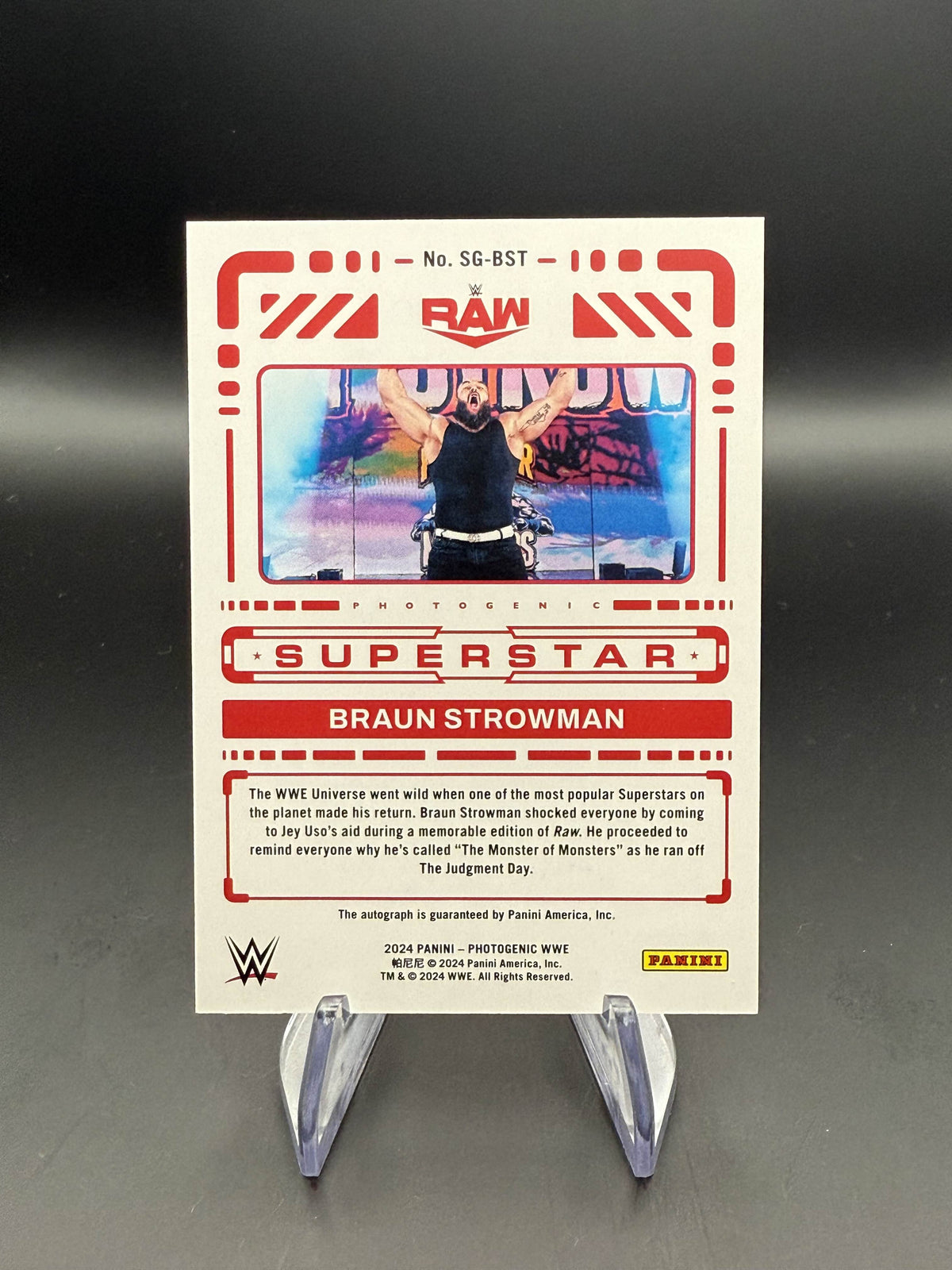 Braun Strowman 2024 WWE Panini PhotoGenic Superstar Signature Maze /25