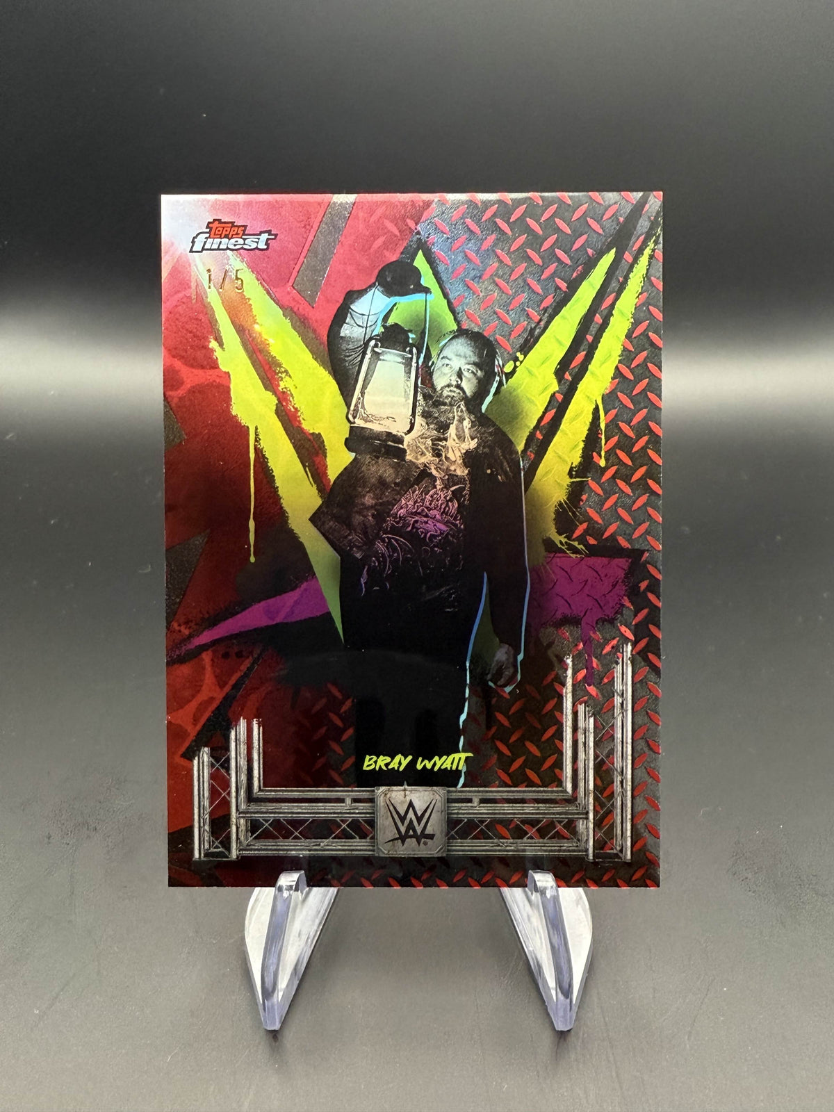 Bray Wyatt 2025 WWE Topps Finest Uncommon Red Refractor /5
