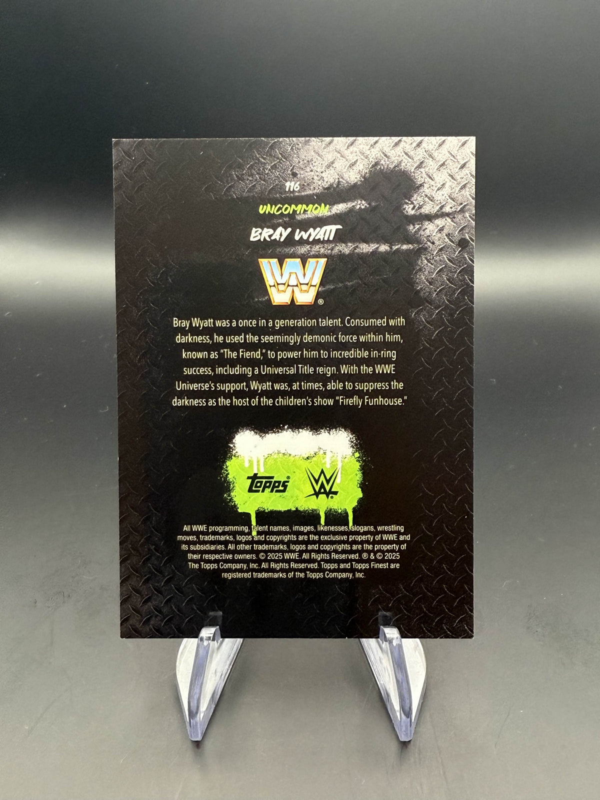Bray Wyatt 2025 WWE Topps Finest Uncommon Red Refractor /5