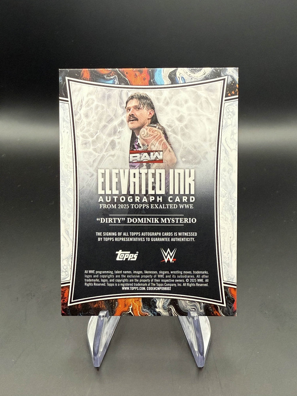 Dominik Mysterio 2025 WWE Topps Exalted Elevated Ink Aqua Autograph /99