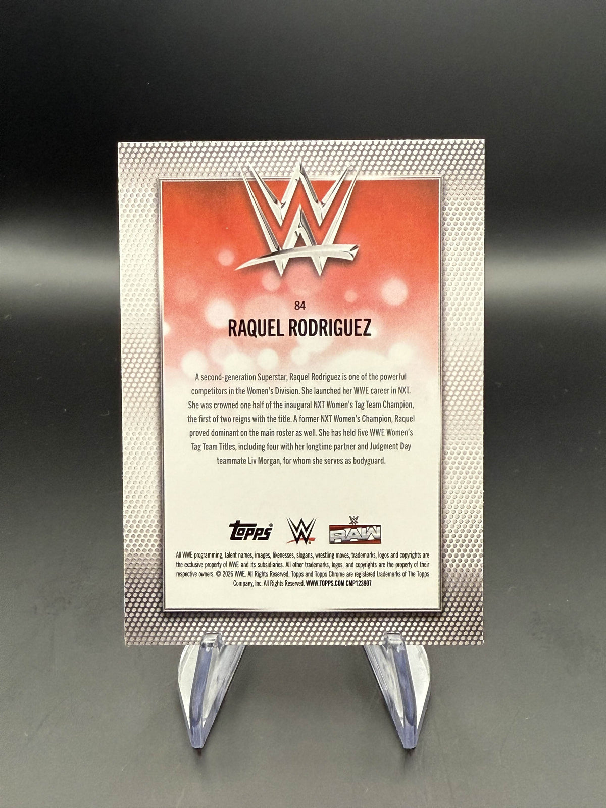 Raquel Rodriguez 2026 WWE Topps Chrome Pink Refractor /250