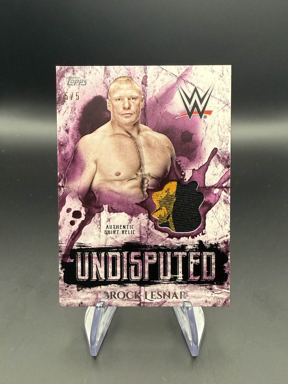 Brock Lesnar 2018 WWE Topps Undisputed Relics Purple /5