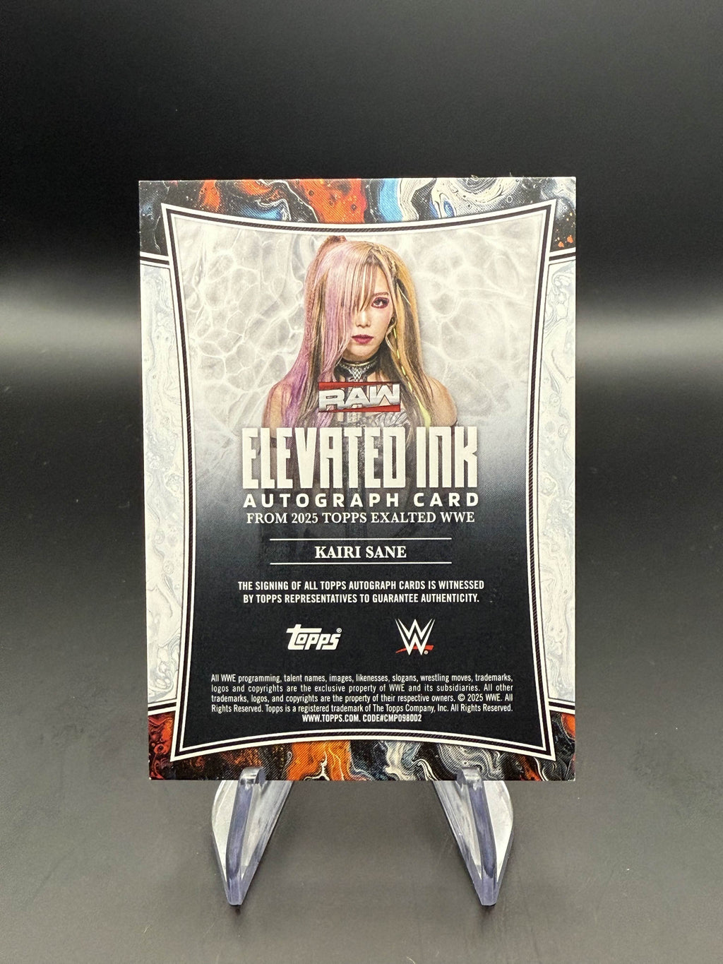 Kairi Sane 2025 WWE Topps Exalted Elevated Ink Autograph