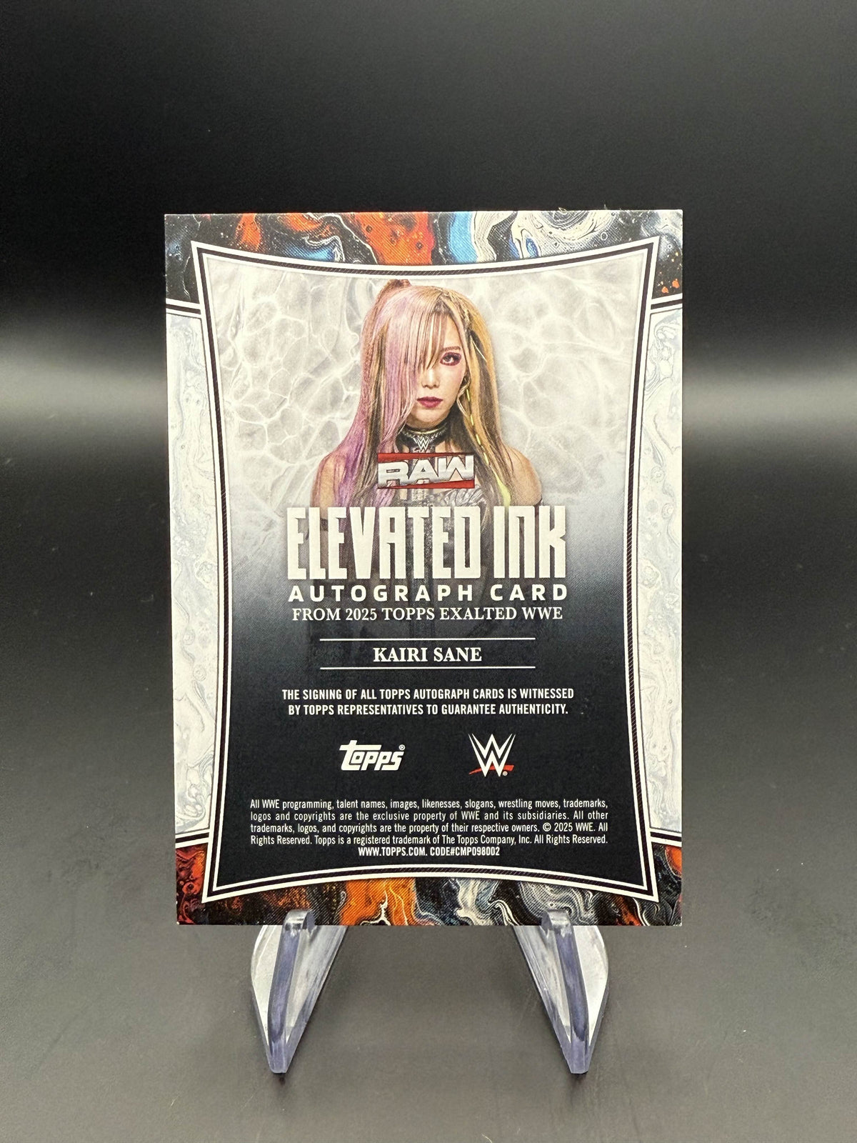 Kairi Sane 2025 WWE Topps Exalted Elevated Ink Autograph