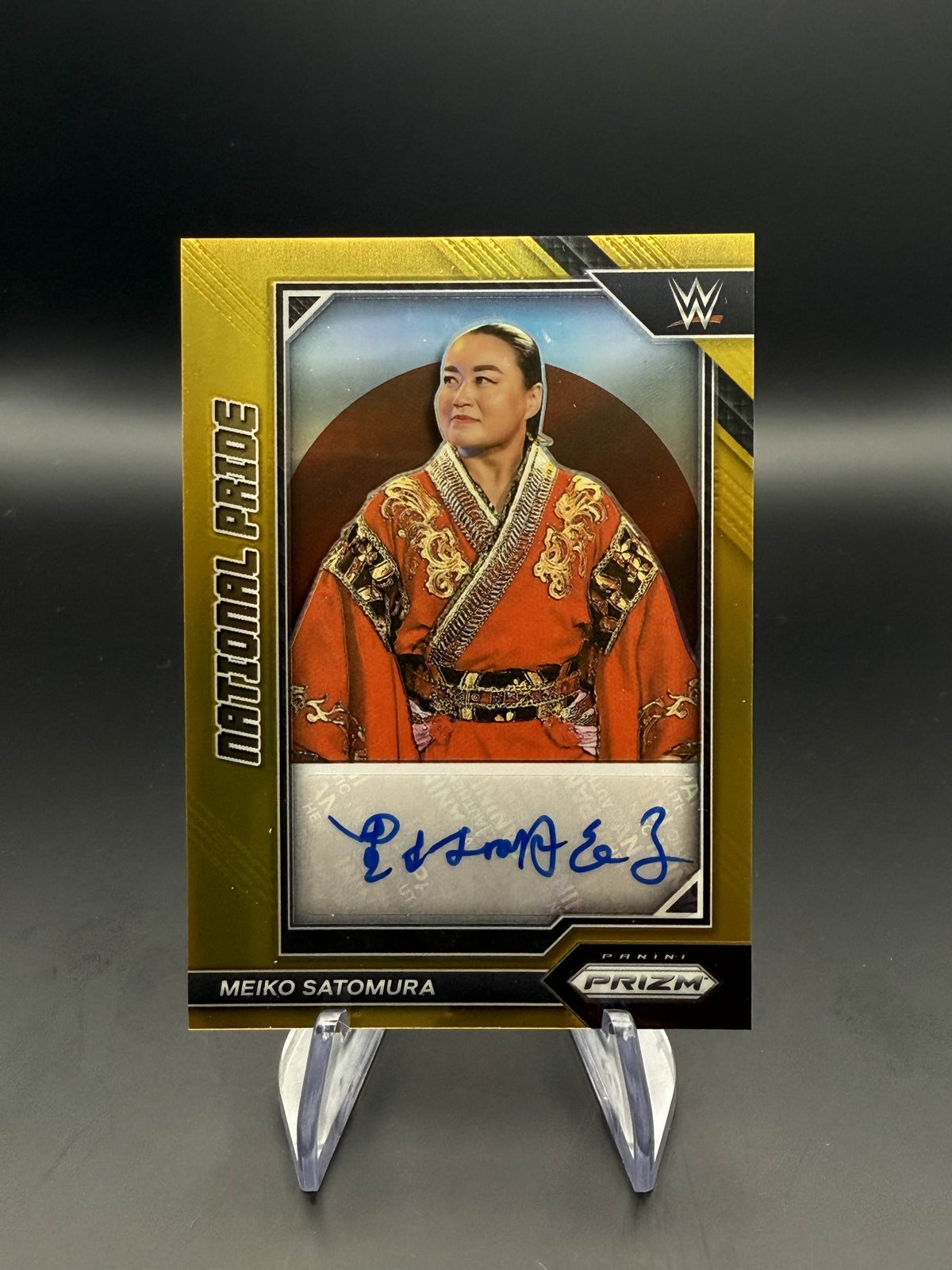 Meiko Satomura 2023 WWE Panini Chronicles National Pride Signature Gold Autograph /10