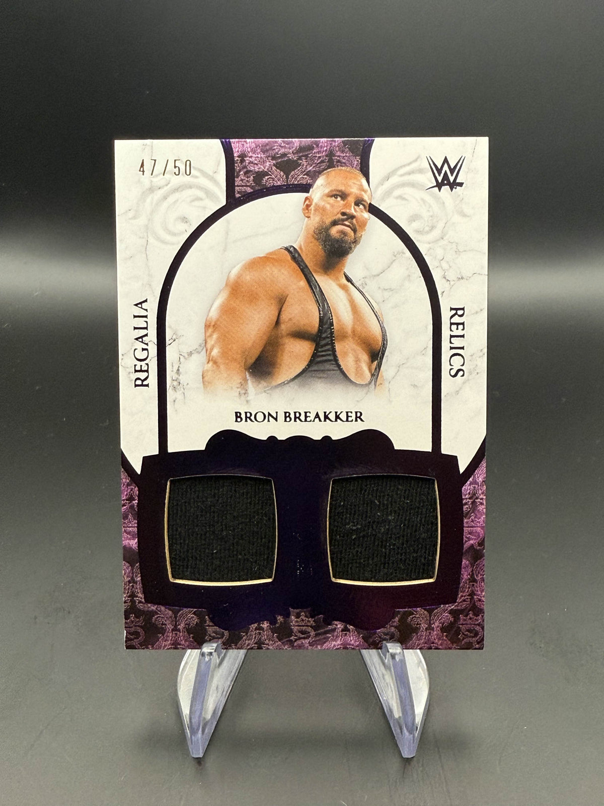 Bron Breakker 2025 WWE Topps Royalty Purple Regalia Relic /50 [From 17/2/25 RAW]