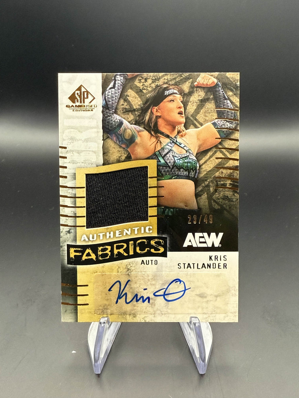 Kris Statlander 2025 AEW Upper Deck Game Used SP Authentic Fabrics Patch Autograph /49