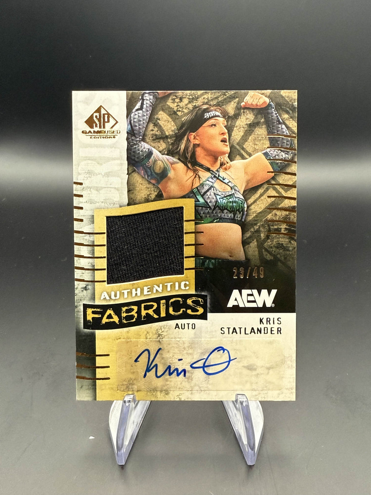 Kris Statlander 2025 AEW Upper Deck Game Used SP Authentic Fabrics Patch Autograph /49