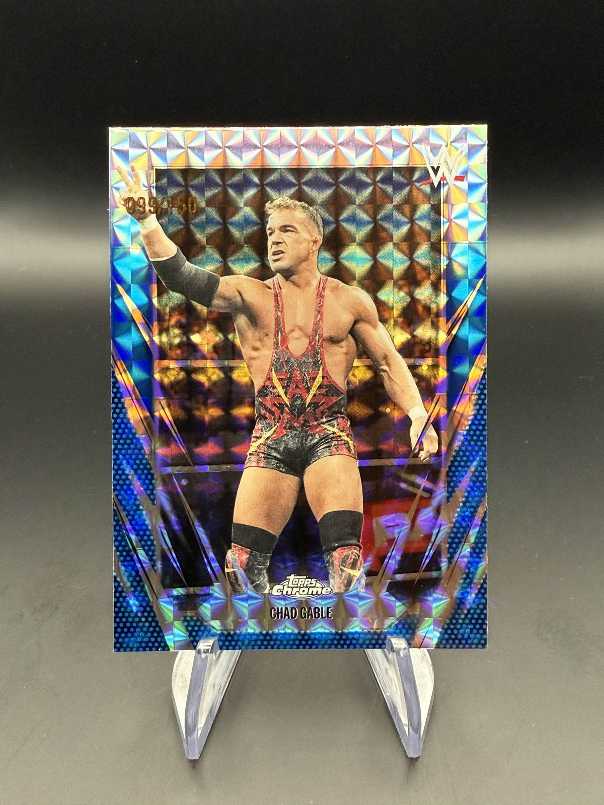 Chad Gable 2026 WWE Topps Chrome Blue Geometric Refractor /150