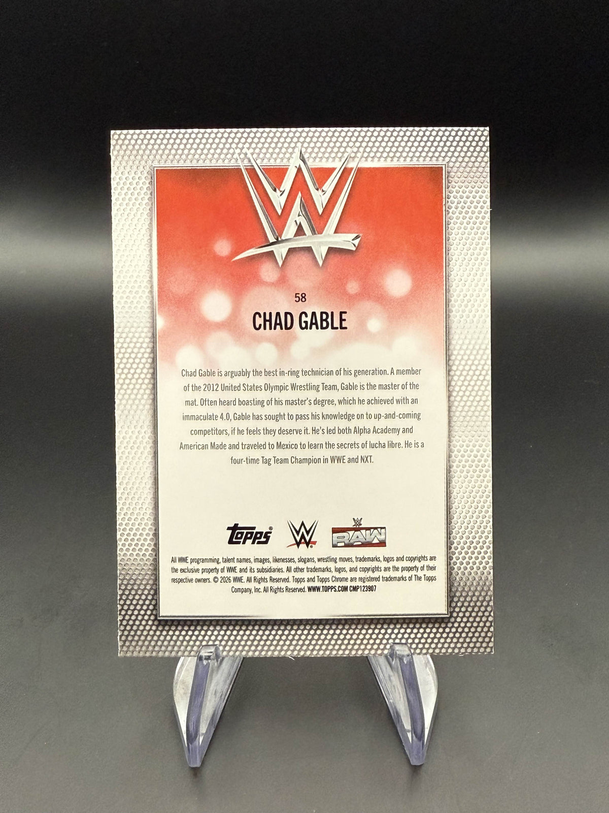 Chad Gable 2026 WWE Topps Chrome Blue Geometric Refractor /150