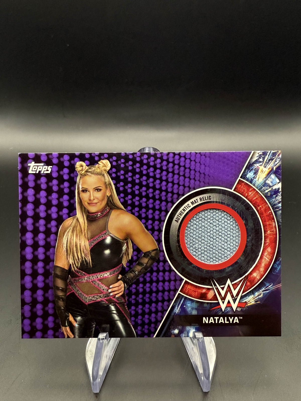 Natalya 2018 WWE Topps Women's Division Mat Relics Purple /99