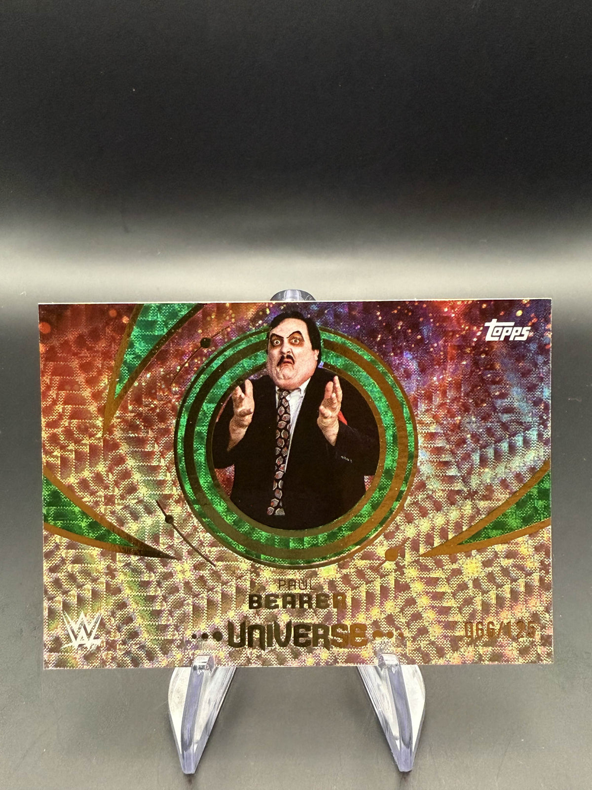 Paul Bearer 2025 WWE Topps Universe Green Electric Variation /125