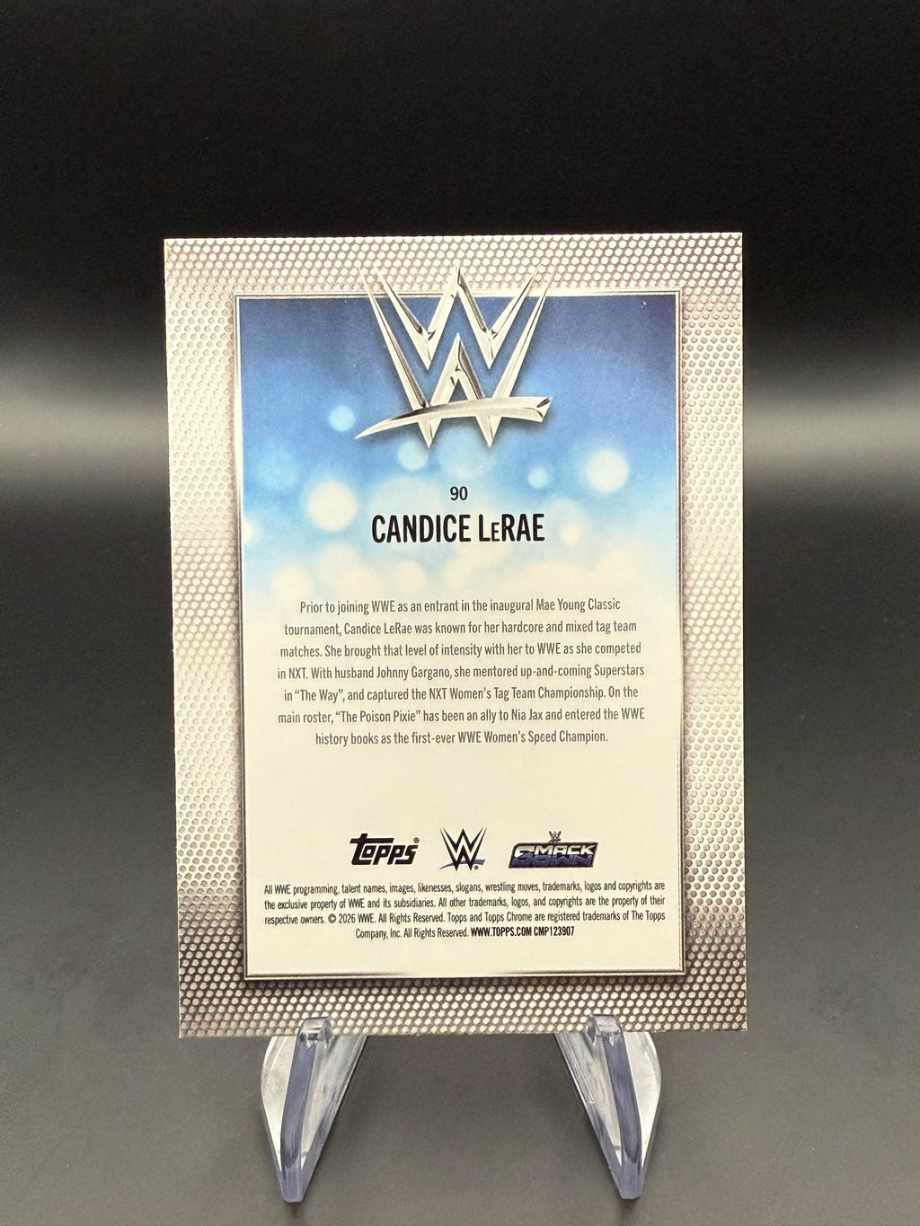 Candice LeRae 2026 WWE Topps Chrome Blue Geometric Refractor /150