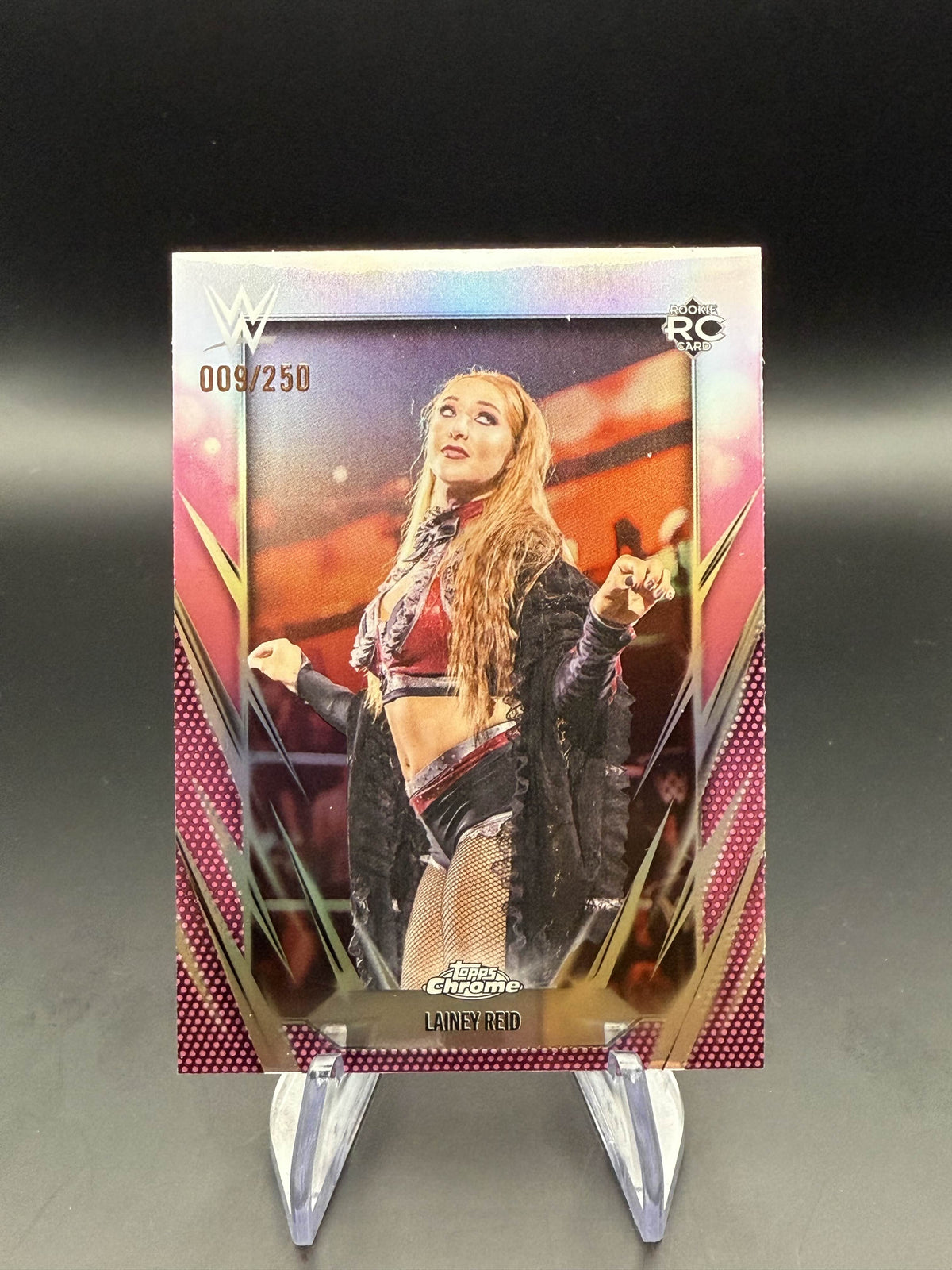 Lainey Reid 2026 WWE Topps Chrome Rookie Card Pink Refractor /250