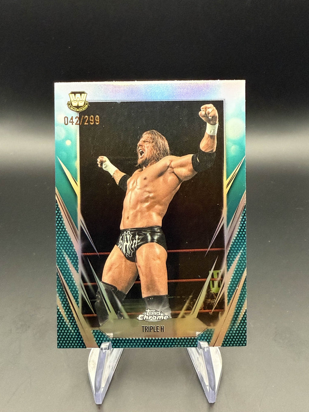 Triple H 2026 WWE Topps Chrome Teal Refractor /299