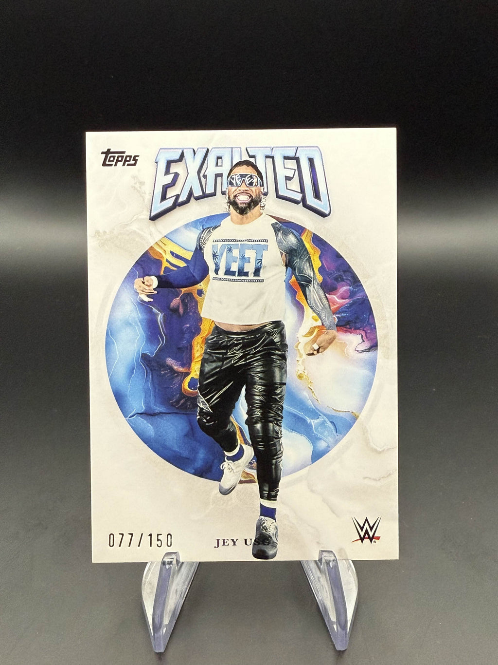 Jey Uso 2025 WWE Topps Exalted White Refractor /150