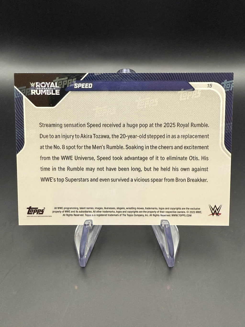 iShowSpeed 2025 WWE Topps Now /12409