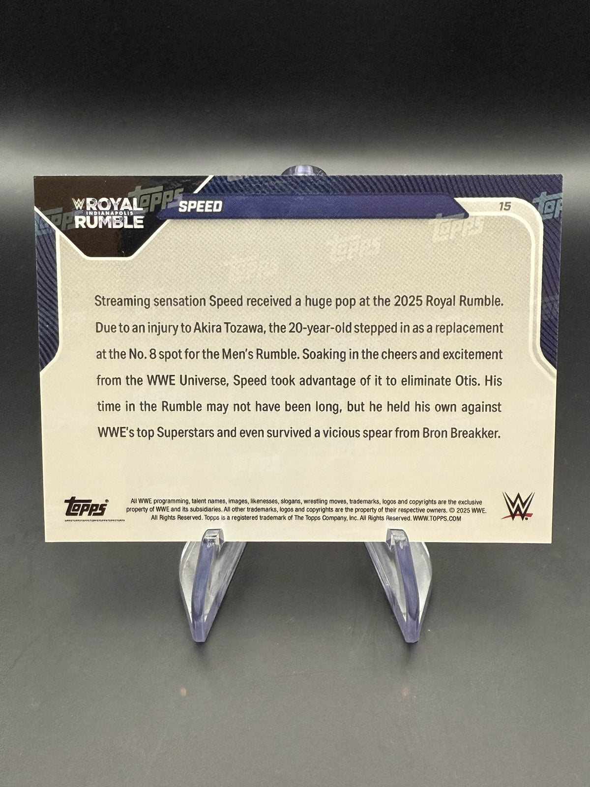 iShowSpeed 2025 WWE Topps Now /12409